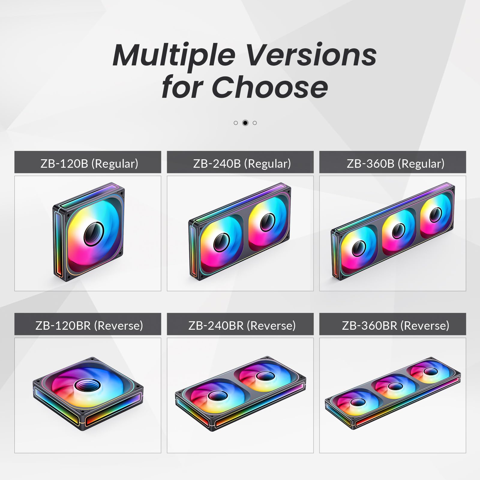 Amazon.co.jp: JONSBO ZB360B ARGB PCファン、シングルフレーム一体型