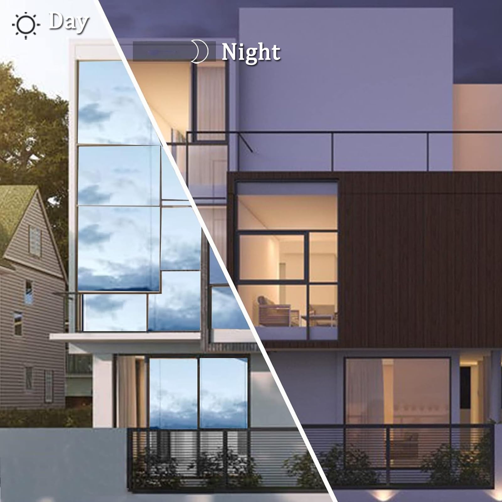 Sonnenschutzfolie Fenster Innen Oder Außen, Spiegelfolie Selbstklebend, 99% UV-Schutz Reflektierend Verspiegelt Sichtschutz-Folie Hitzeschutzfolie, UV Schutzfolie Dachfenster, 90 X 100cm(152*1000CM)