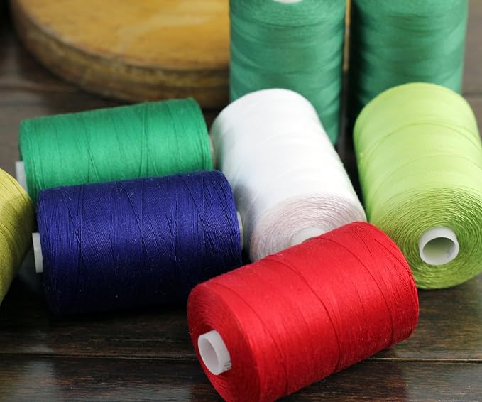 Hilo de algodón 100% para coser y acolchar 1000 m blanco miniatura 2