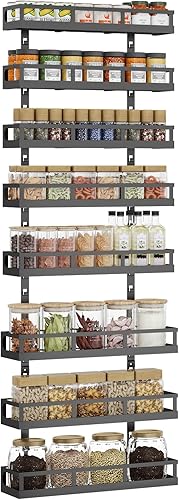 X-cosrack Especiero ajustable de 8 niveles, organizador de pared que ahorra espacio con cestas mixtas, soporte de condimentos de gran capacidad para disponible en Yaxa Colombia