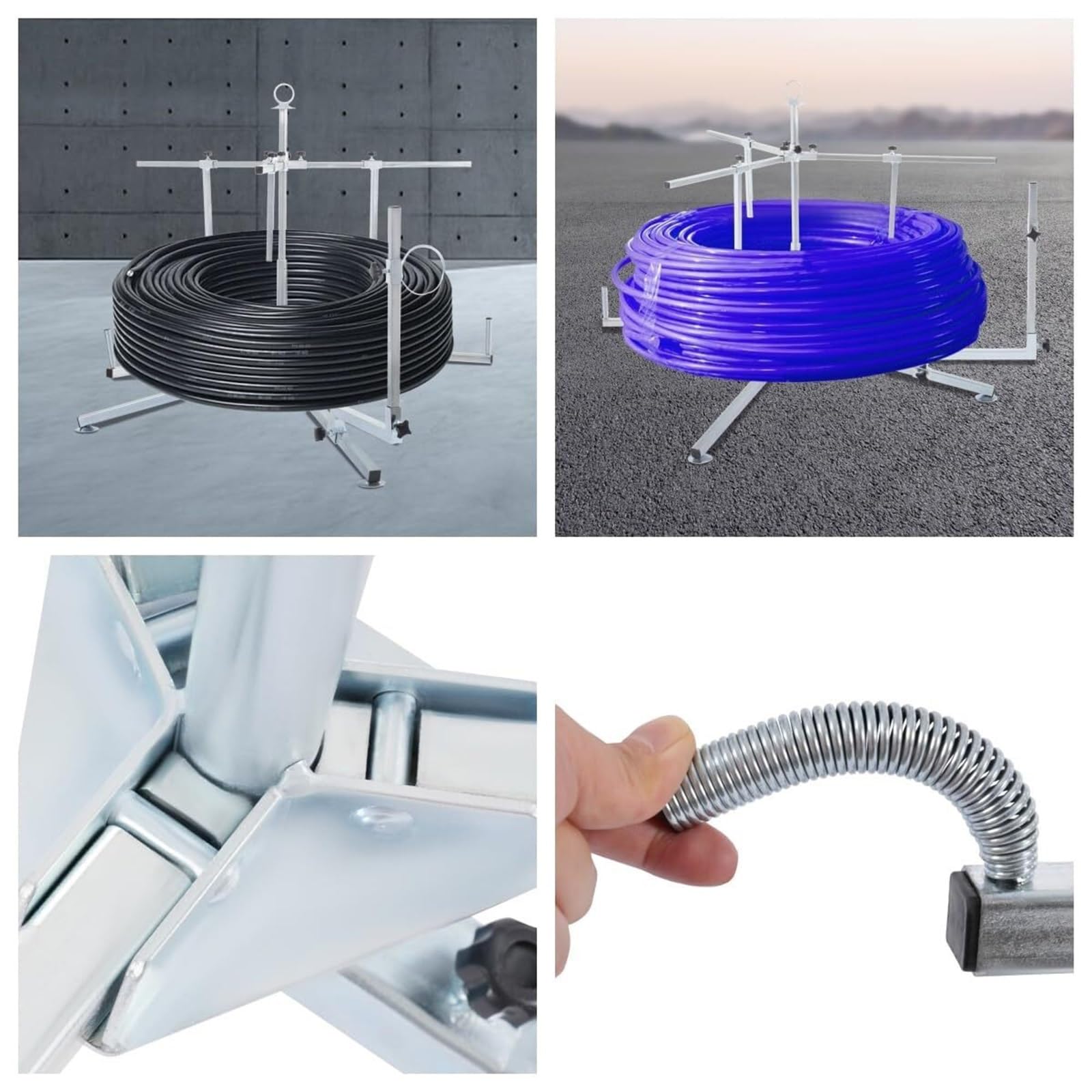 Distributore di bobine per tubi resistenti, sbobinatore regolabile per riscaldamento a pavimento, tubi dell'acqua, cavi, bobine, design con cuscinetto ad alto carico