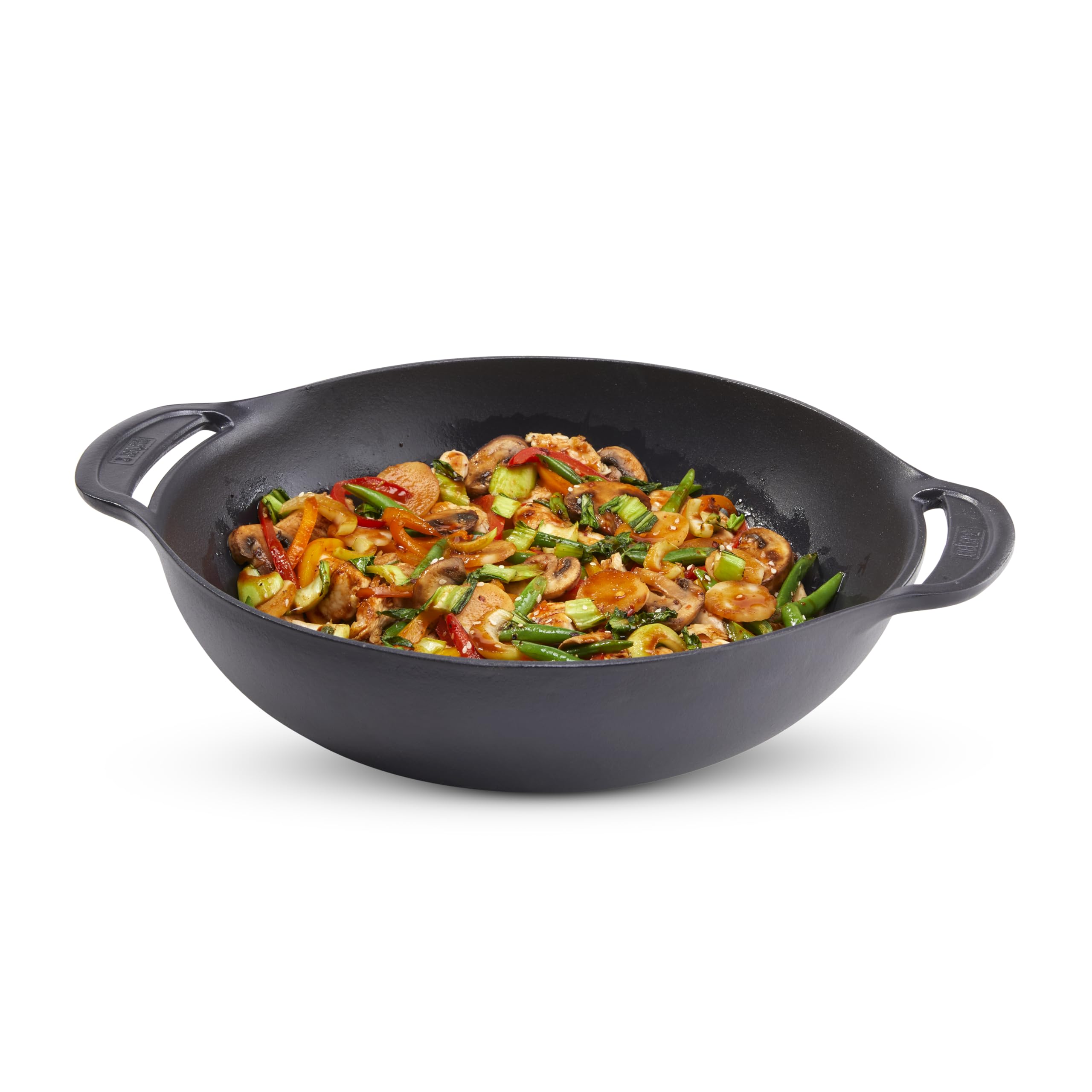 Weber Crafted Wok & Panier Vapeur/Set 2-en-1 en Acier Inoxydable pour saisir et Cuire à la Vapeur des légumes, de la Viande ou du Poisson – Argent (7607)
