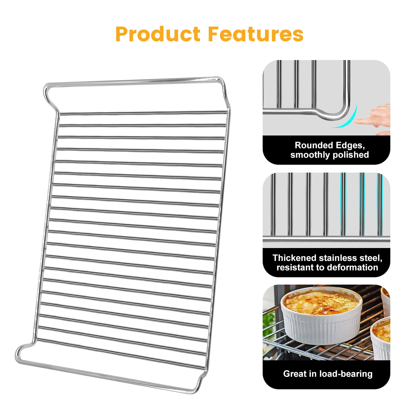 Smart Oven Rack per Breville Air Fryer Countertop Oven, 16.5 '' * 12.2 '' Accessori per Friggitrici ad Aria in Acciaio Inossidabile Parti di Ricambio