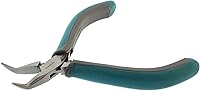 Vista 3 de The Beadsmith Simply Modern Bent Chain Nose Pliers, 4.5 inches (114mm) with Polished Steel Head, PVC Grip Handles and Double-Leaf Springs, Tool for