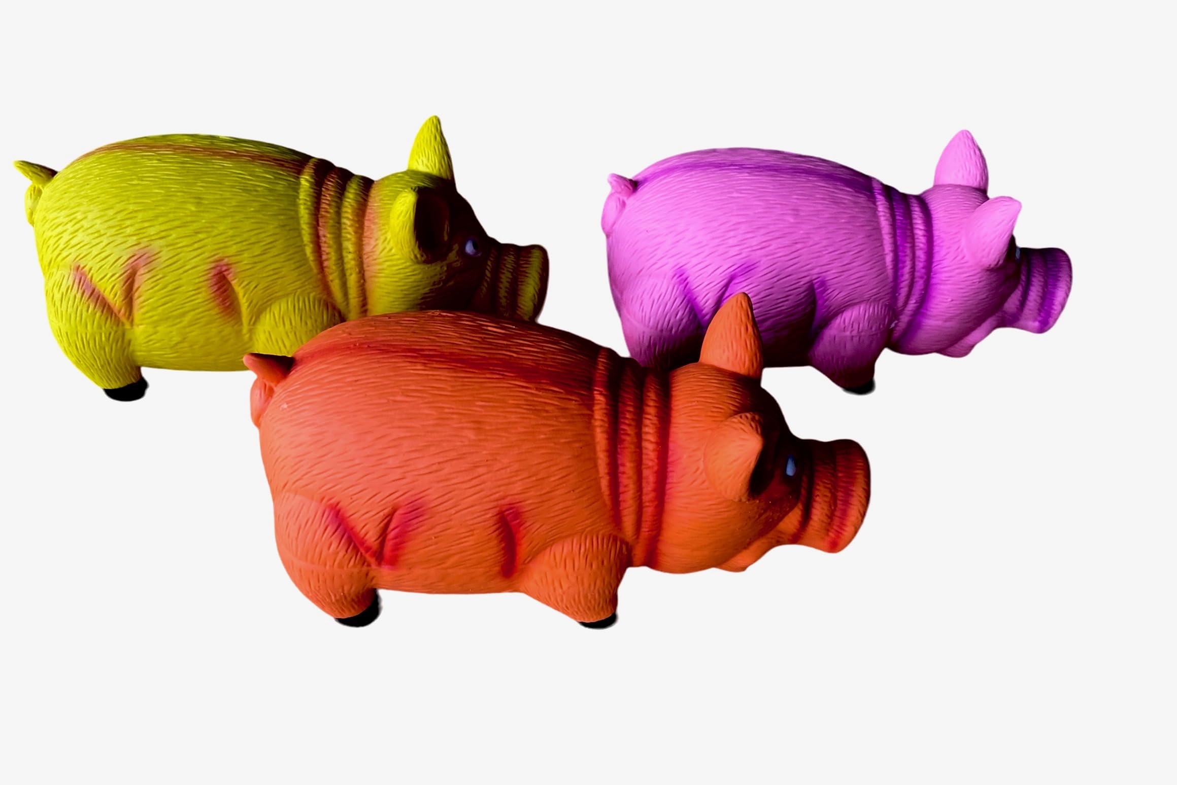 SQEAKEY PIG DOG TOY GRUINTING AND OINKING (1 PIECE ONLY) RANDOM CLOUOR SENT, RANDOM COLOR, 8 INCH LENGTH - Image 3