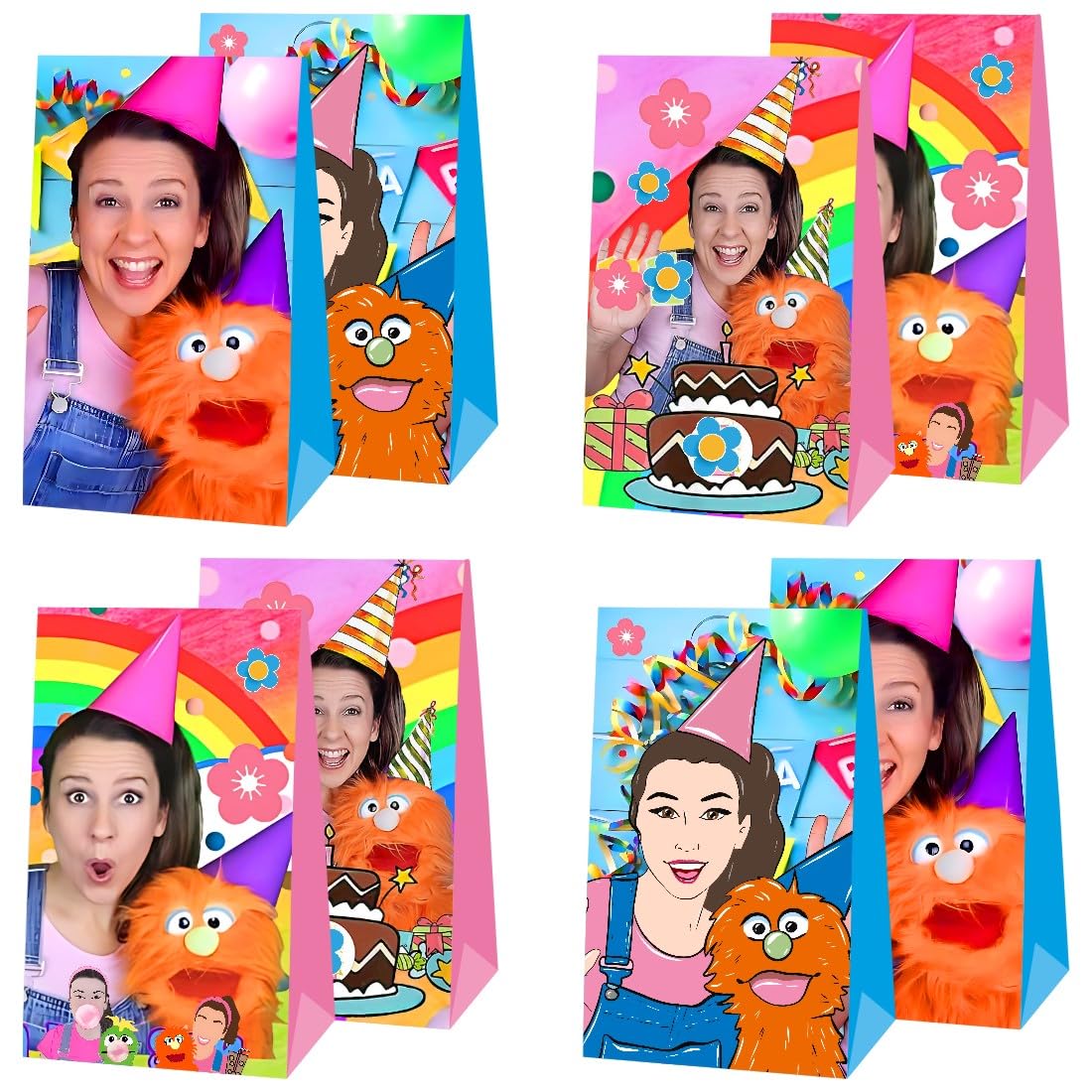 BNFUO 12pcs Rachel Goodie Bags Party Bags Gift Bags for Birthday Party, Rachel Birthday Party Supplies Birthday Decorations