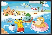 Vista 12 de Trends International Pokémon - Summer Wall Poster, 34L x 22.4W, Gold Framed Version