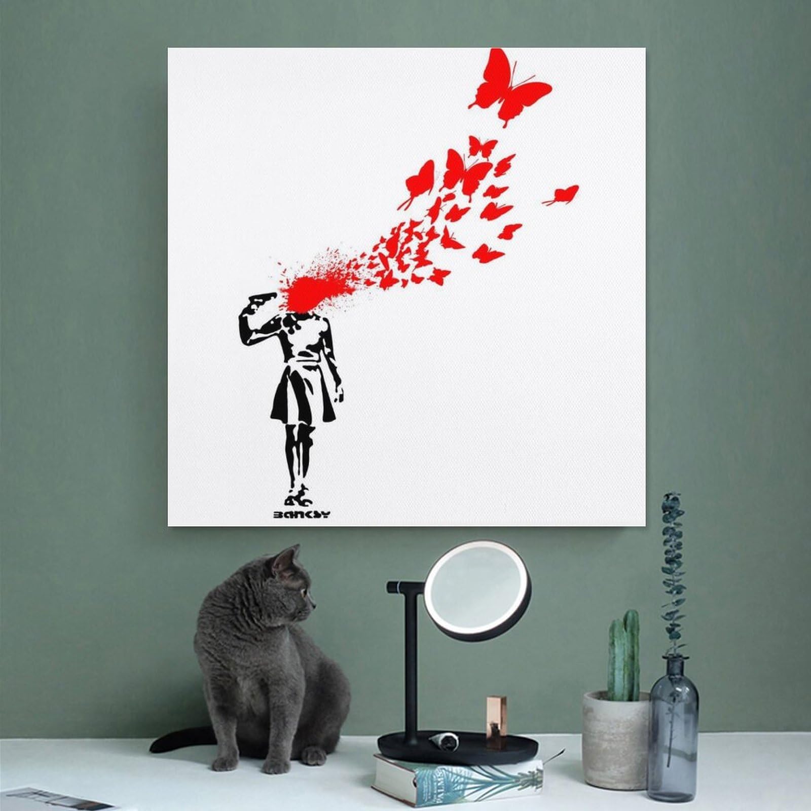 Amazon.co.jp: Banksyバンクシー 《拳銃少女》ポスター