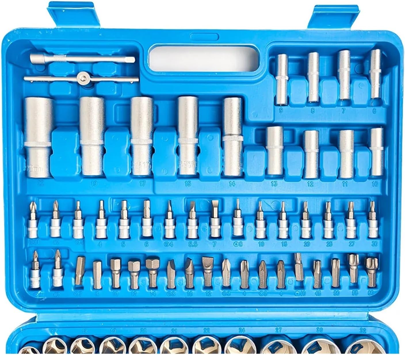 108pcsProfessional Hand Mechanic Socket Wrench Tool Set Manual Ratchet Wrench Home Repair Tool Kits Compatible With Motorcycle and Bicycles