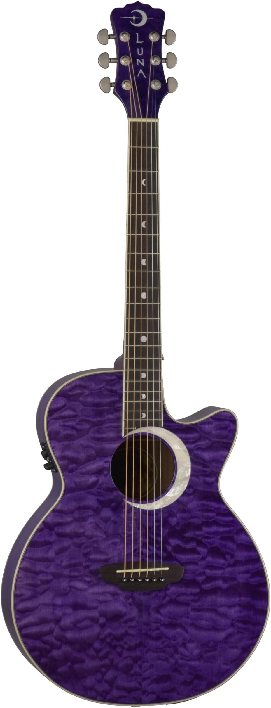 Luna FAU ECL TPP Fauna Eclipse Acoustic-Electric Guitar - Trans Purple (Folk)