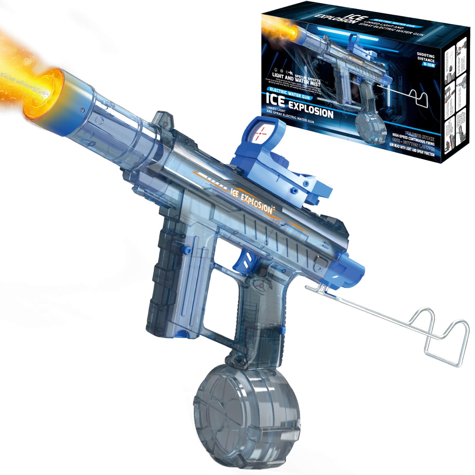 Toys for 3-8 Year Old Boys: Electric Water Gun for Kids Adults Water Pistol Gifts for 4 5 6 7 8 9 10 Years Old Boys Birthday Gifts Summer Outdoor Pool Beach Party Automatic Water Squirt Gun (Blue)