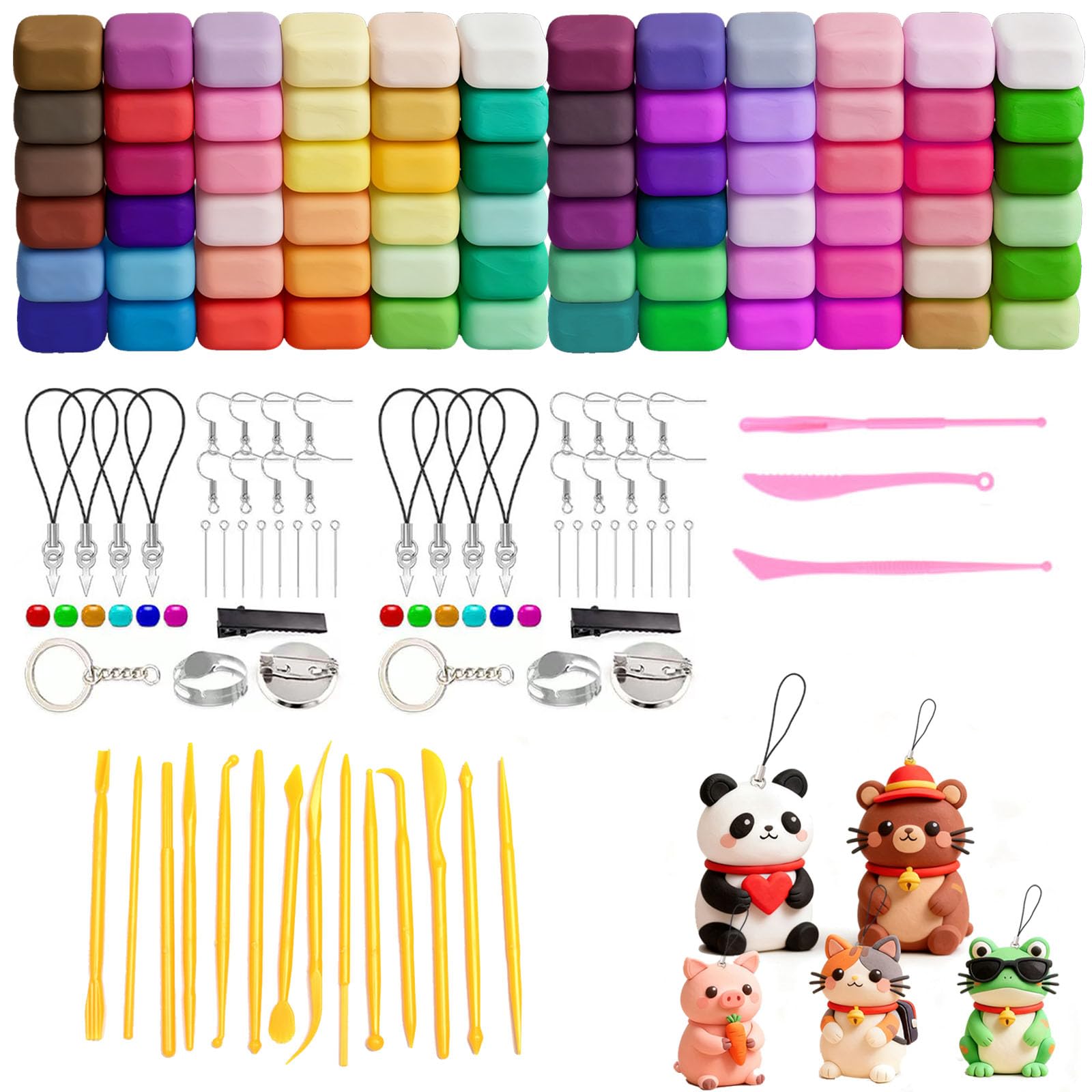 Air Dry Clay Air Dry Ultra Light Magic Clay, No-Toxic Modeling Clay & Dough,Polymer Clay Starter Kit