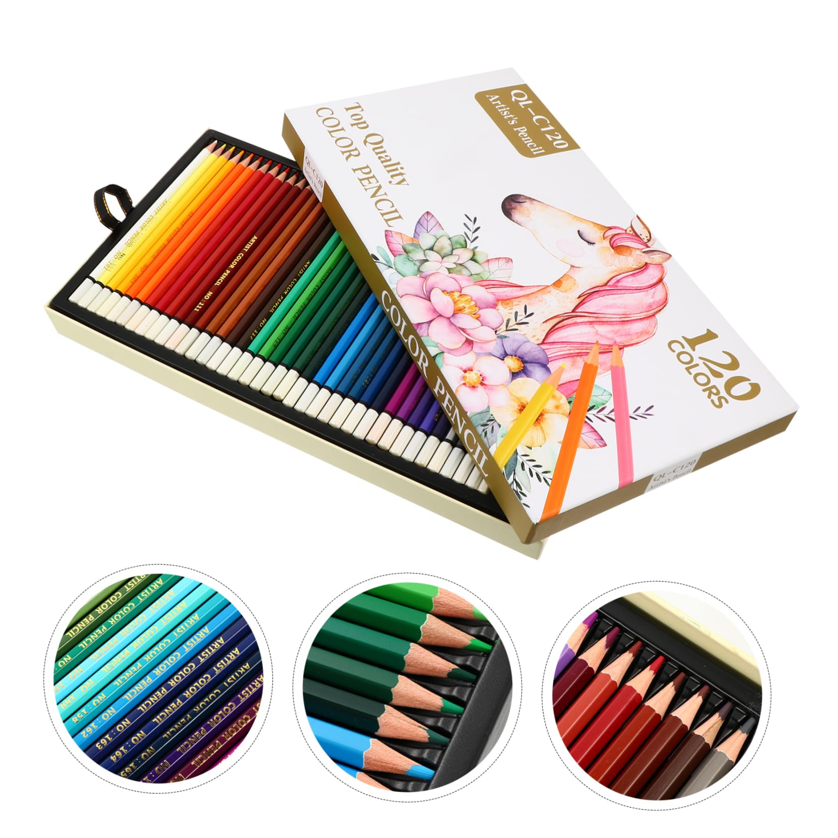 Juego de Lápices de Artista 120 Colores para Adultos, Caja Profesional