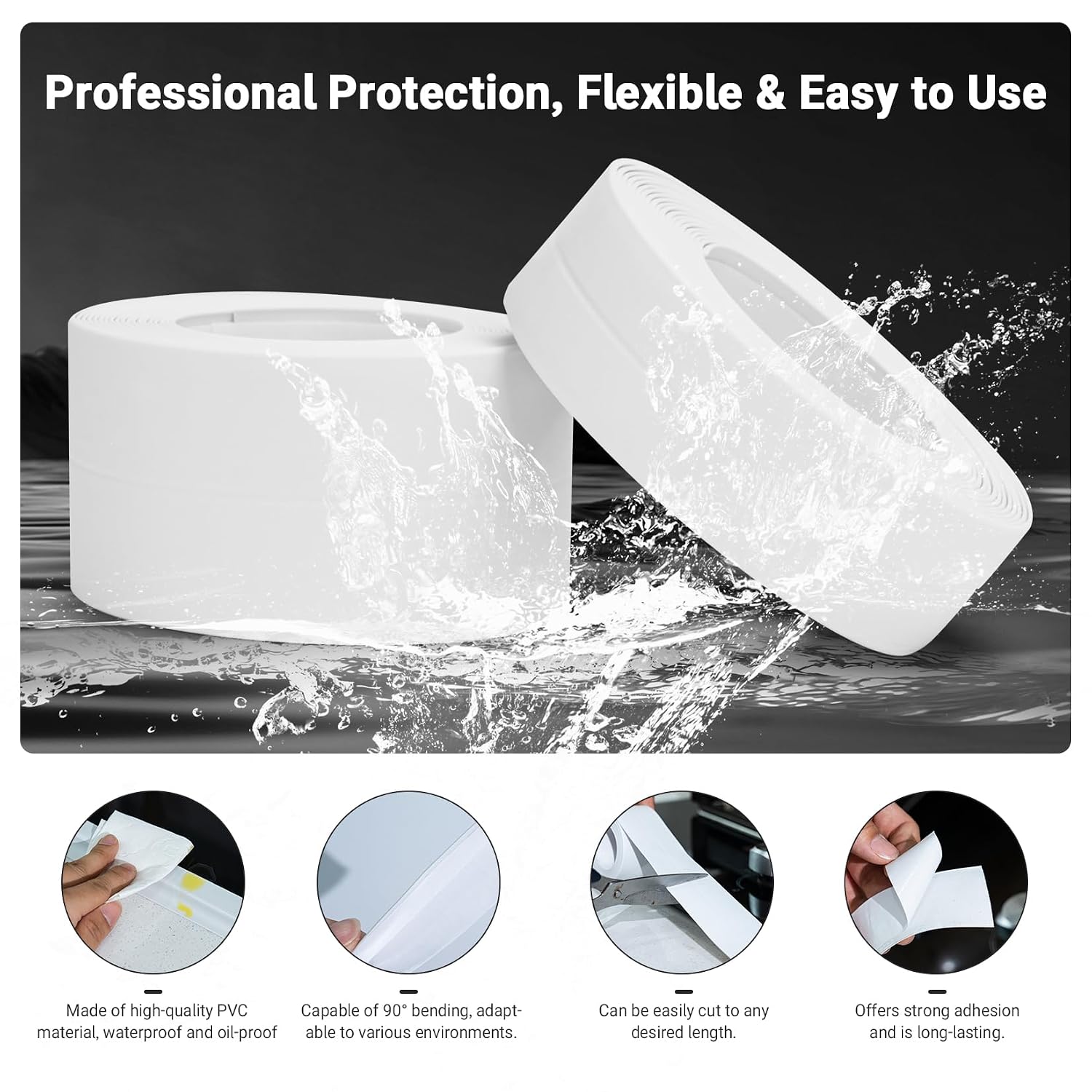 Caulk Tape, Caulking Tape, SOFYIALI Toilet Sealer Around Toilet Base