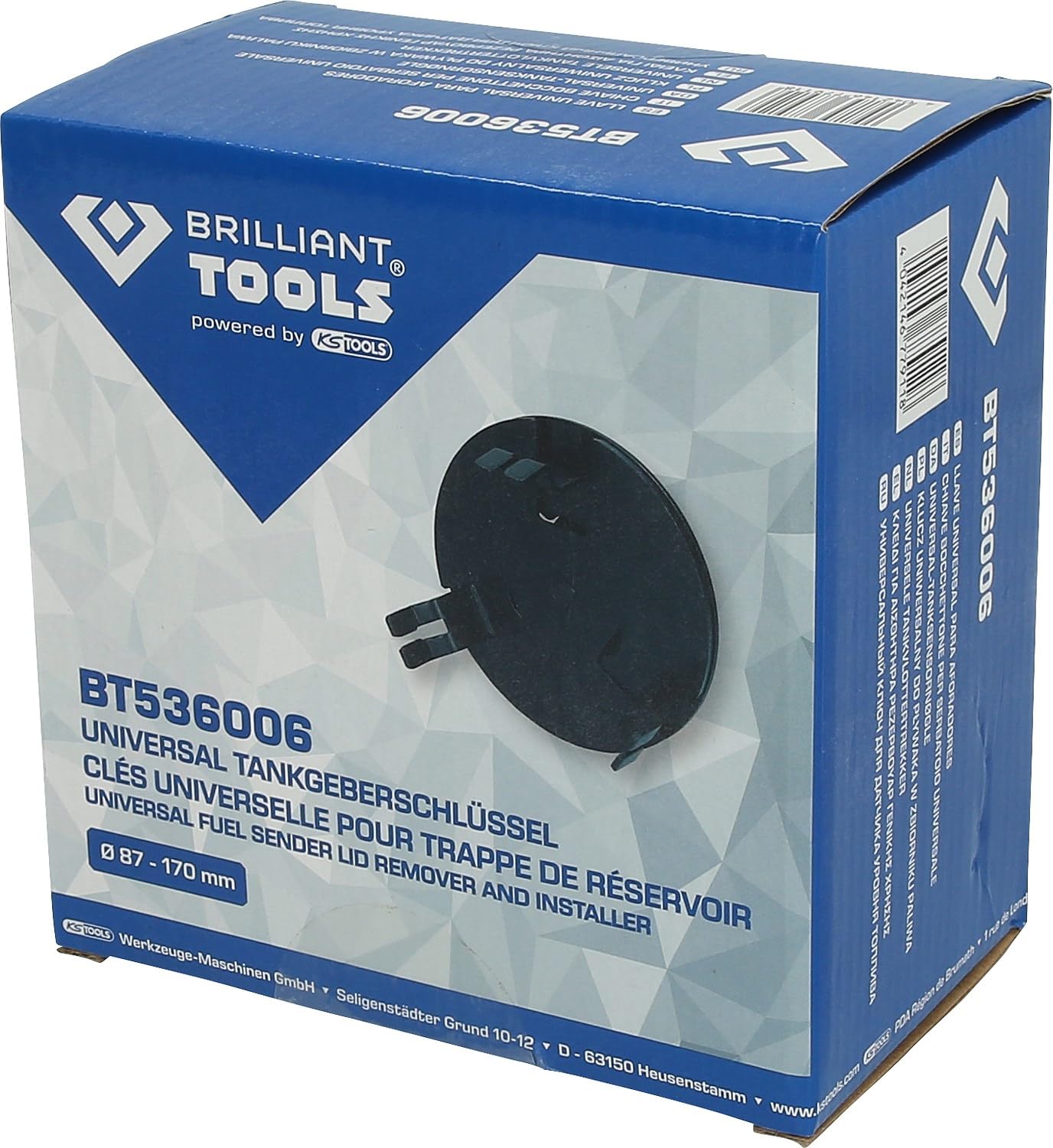 BRILLIANT TOOLS Clés Universelle pour Trappe de Réservoir Bleu/Noir