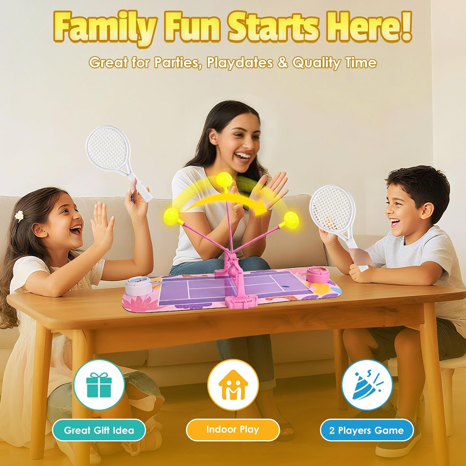 YoFellas Indoor Tabletop Game for Kids, No Battery Needed – 2 Player Family Interactive Toy for Boys & Girls Screen-Free Hand-Eye Coordination & Fine Motor Skills Gift