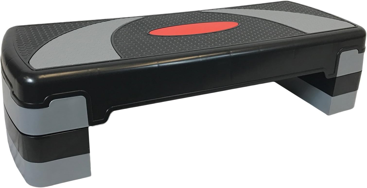 Aerobic Stepper Exercise Adjust 4"-6"-8" Cardio Step Fitness Health w/Risers