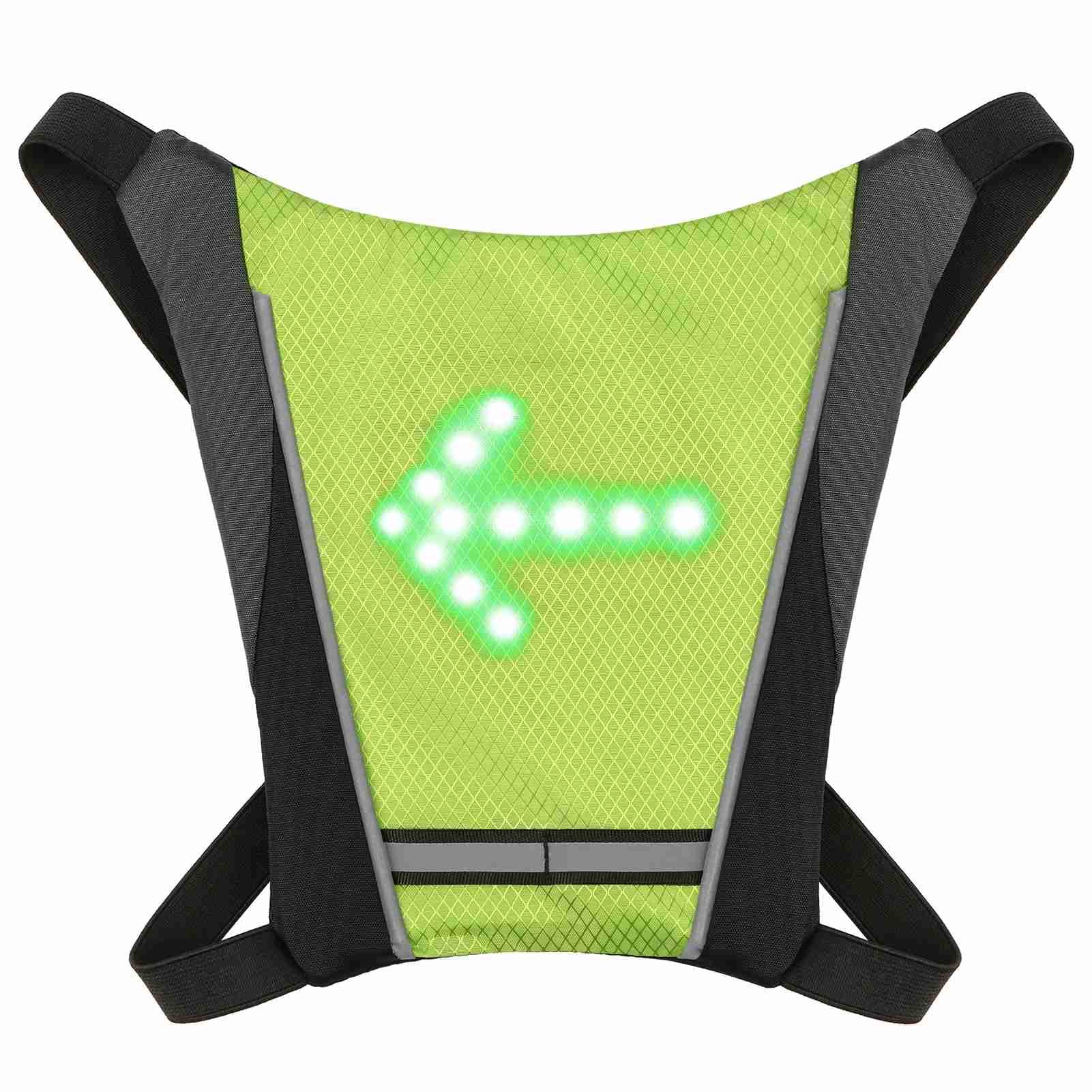 TARSHYRY Gilet à Vélo, Gilet Réfléchissant LED Turn Signal Signal Gifil avec Indicateur de Direction de Bilan