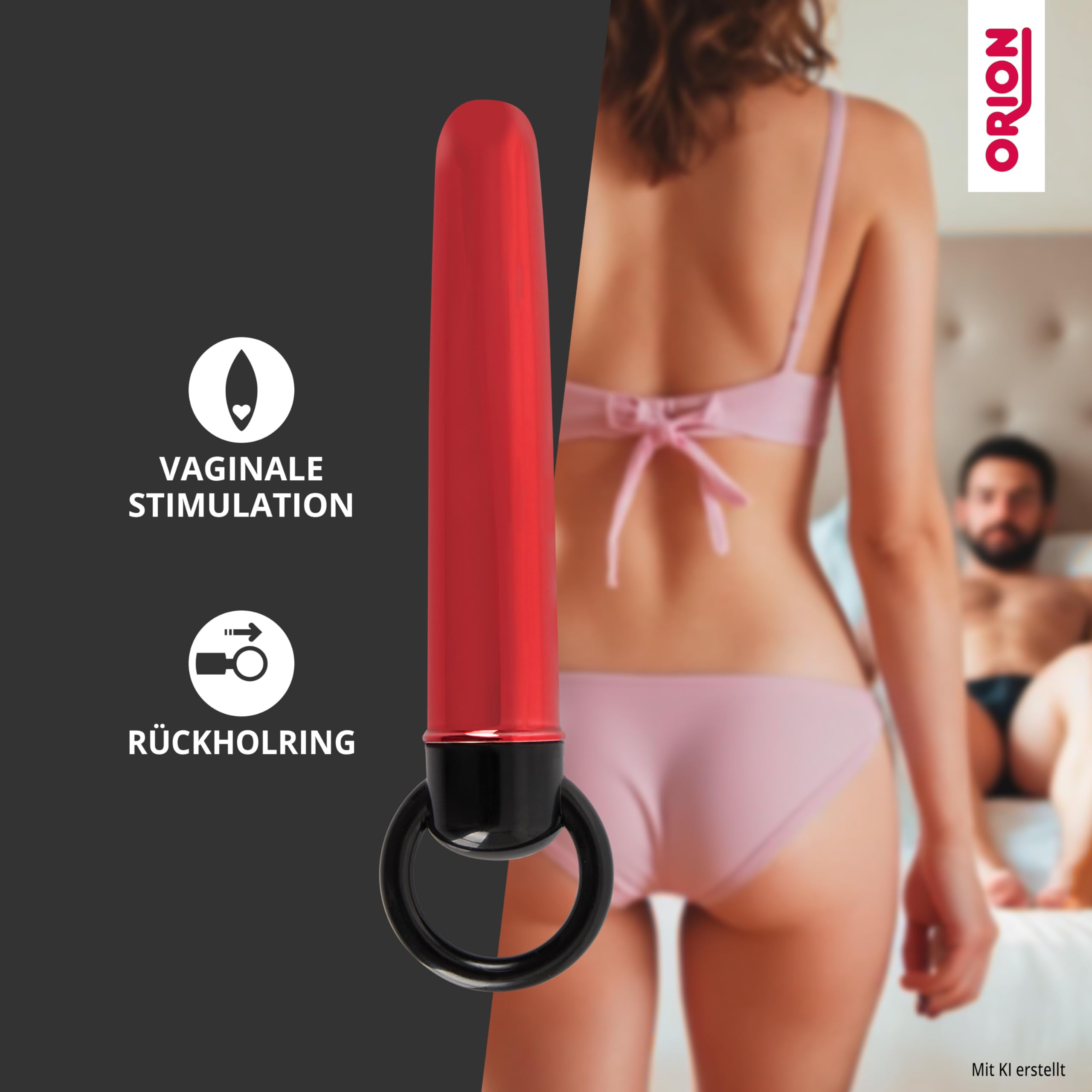 Orion Vibrator Vibe – stimolatore liscio per donne, vibratore discreto dal design metallico, semplice massaggiatore da portare con sé.