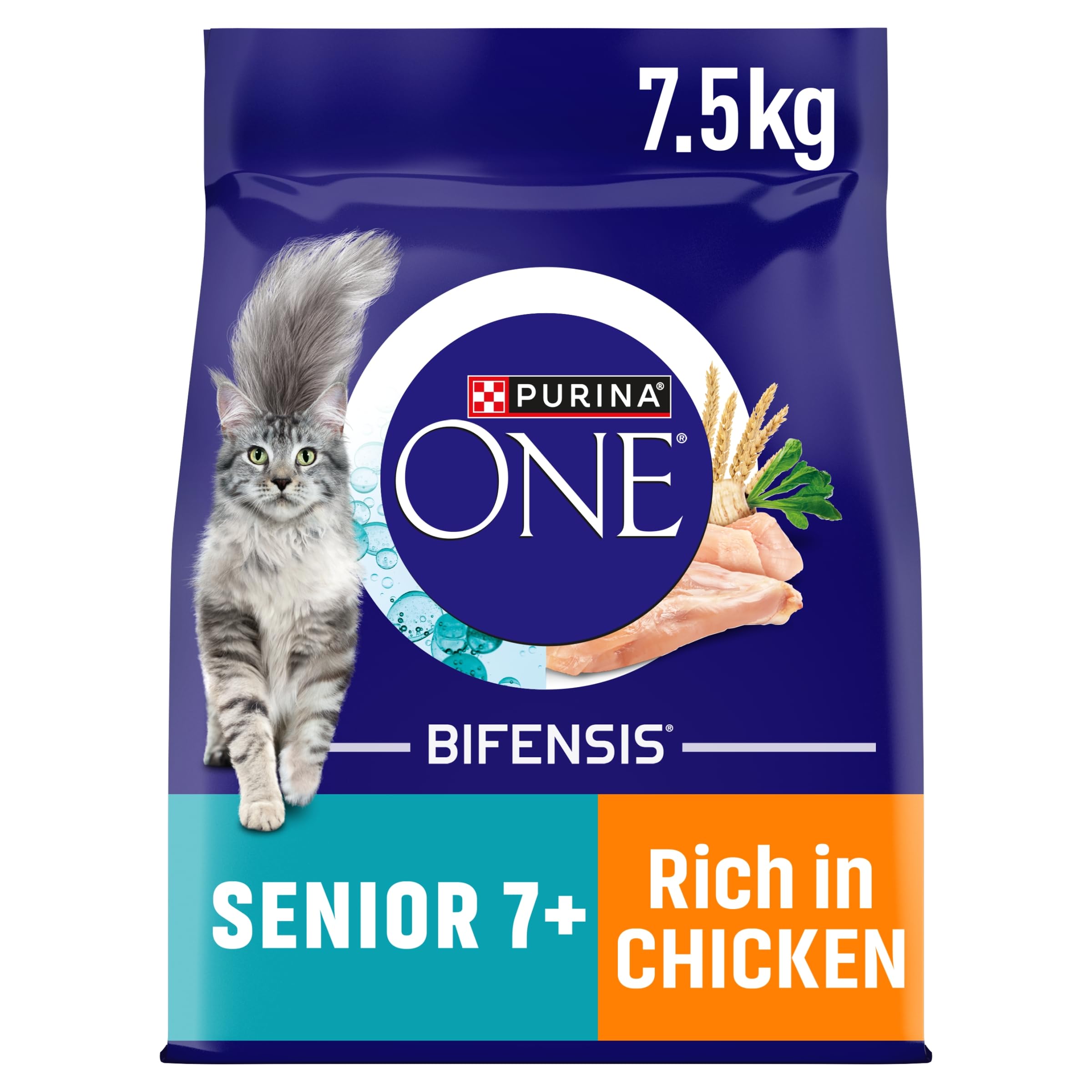 PURINA ONE Senior 7+ Chicken Dry Cat Food 7.5kg