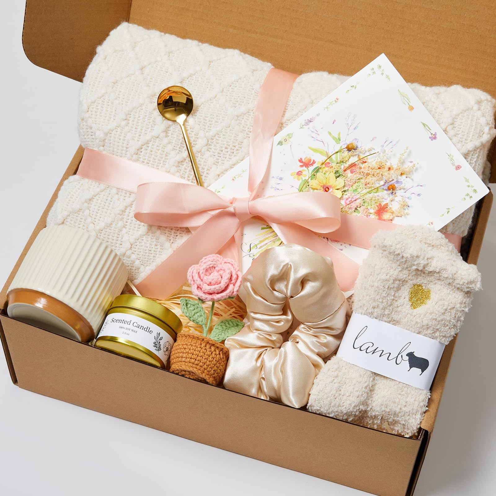 Cesta de regalo de cumpleaños para mujeres, cestas de regalo, paquete de cuidado para mujeres, cesta de regalo Grt Well Soon, cesta de regalo de cumpleaños para el día de la madre, cesta de regalo de