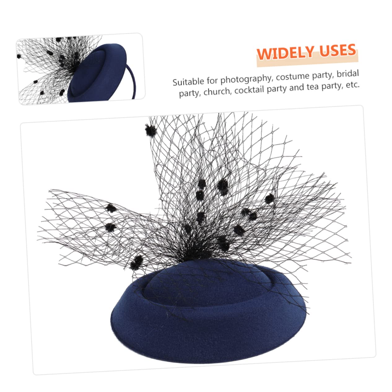 FRCOLOR 4pezzi Fascinator da Donna con Velo Elegante e Clip per Cappello da Tea Party Rete per Cerimonie e Occasioni Speciali Accessorio Femminile Versatile per Matrimoni e Feste