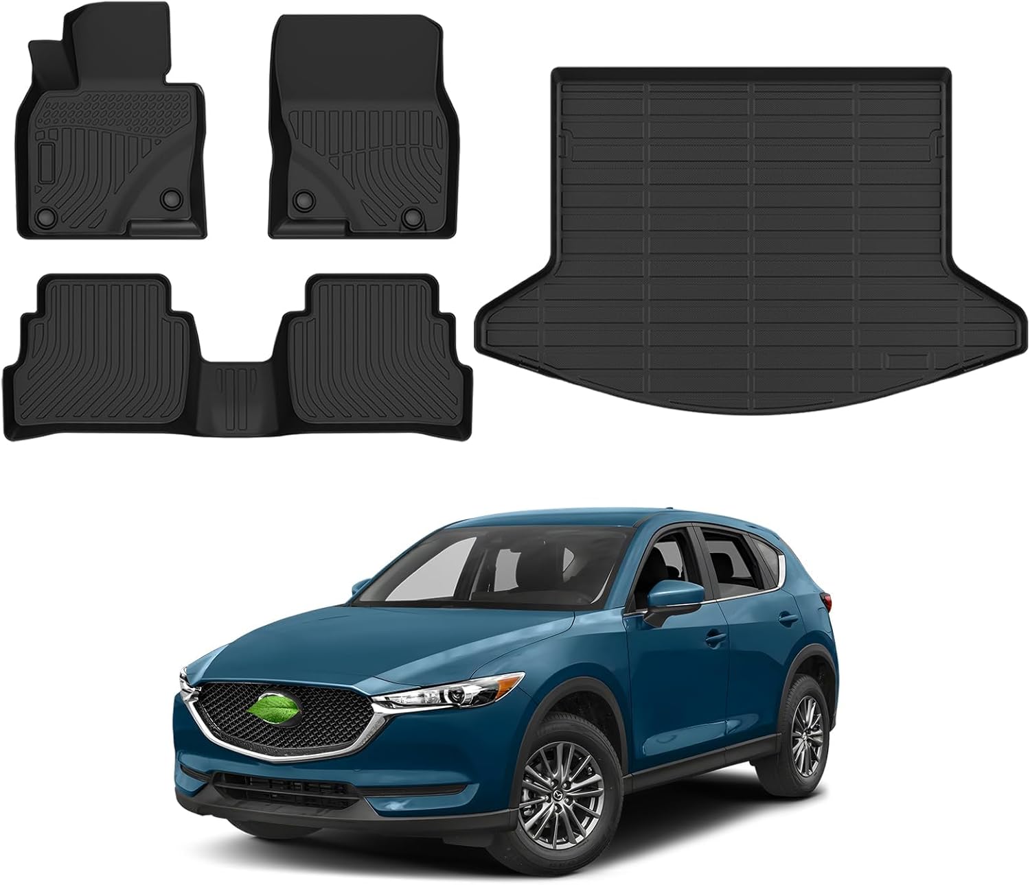 CX-5 Floor Mats - Car Mats for Mazda CX-5 2017-2021, All Weather Floor Mats and Cargo Liner for CX-5 Accessories, Heavy Duty Rubber Mats, Car Accessories