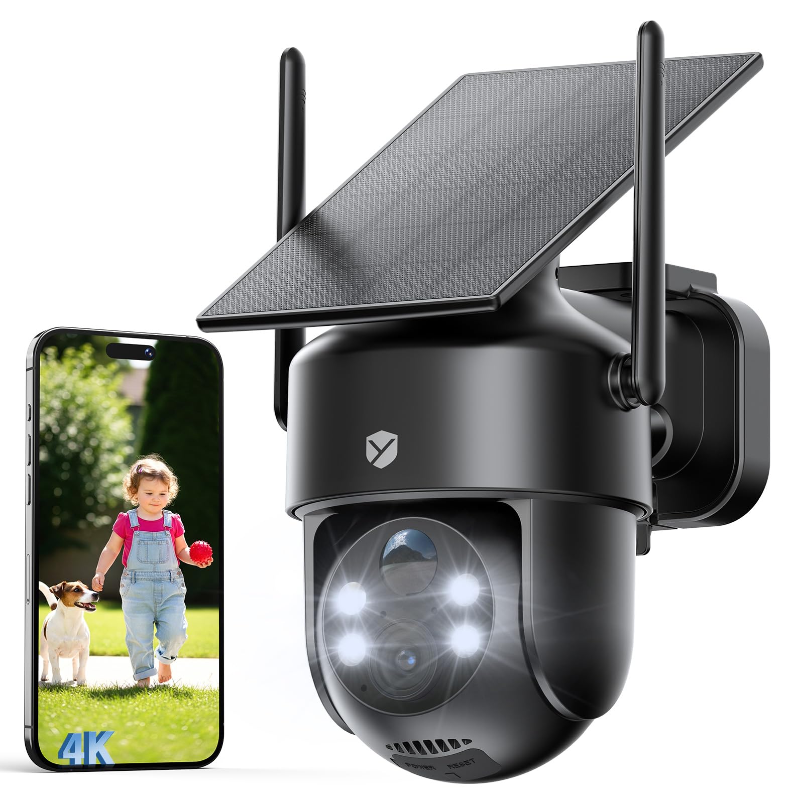 ❣️業界最新❣️防犯カメラ 屋外 ソーラー 800万高画素 ワイヤレス　360°撮影 Amazon.co.jp: 【業界最新・800万・ソーラー真一体型・高効率充電