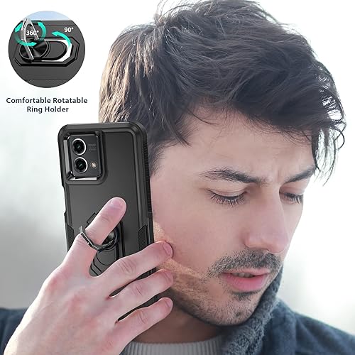 Miniatura 8 de FNTCASE Funda para Motorola Moto G-Stylus-5G-2023 Fundas de protección a prueba de caídas de grado militar con soporte magnético  TPU texturizado