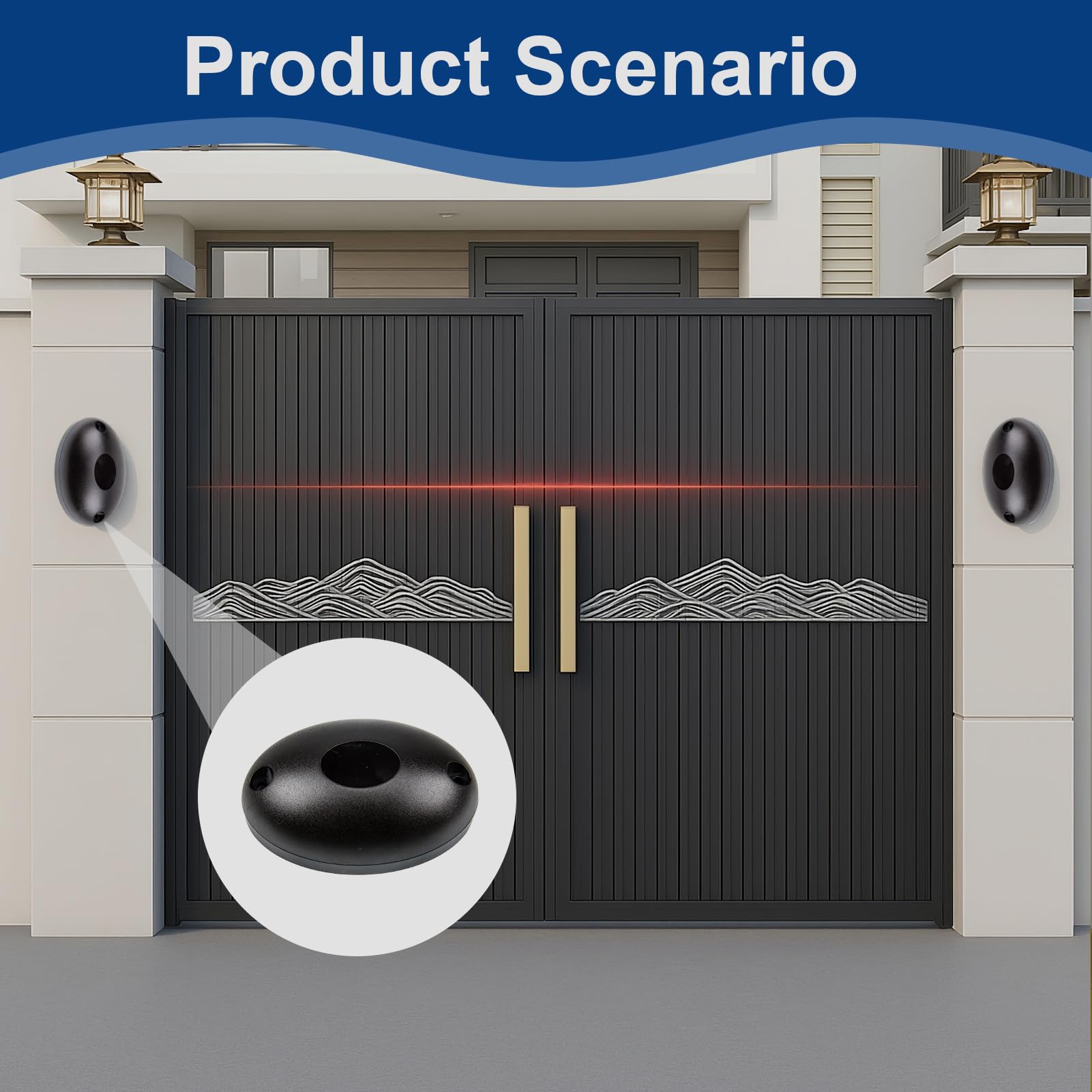 Fotocellule a infrarossi coppia sensore porta garage 20 m 12/24 V AC/DC resistenti alle intemperie