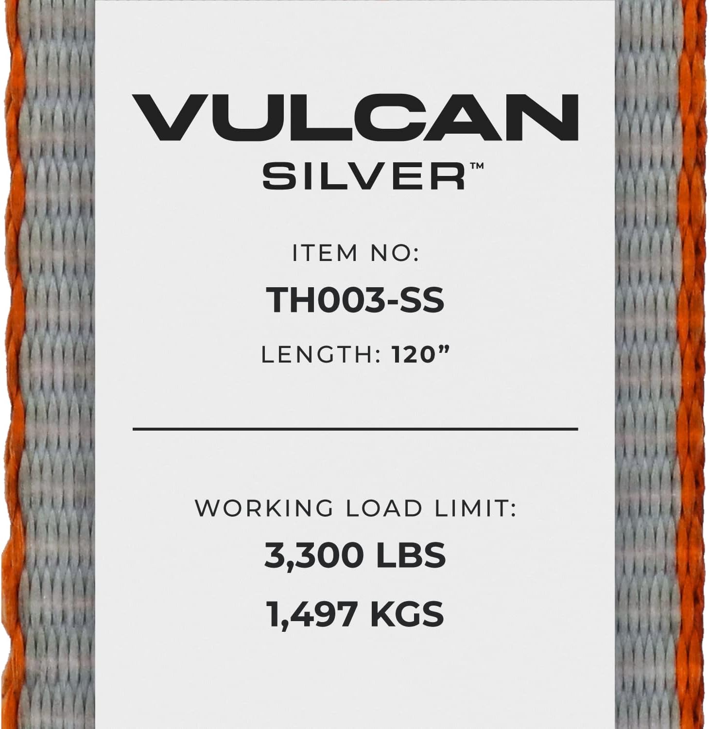 VULCAN Car Tie Down - E Track Idler 3-Cleat - 120 Inch - Silver Series - 3,300 Pound Safe Working Load - 4 Pack
