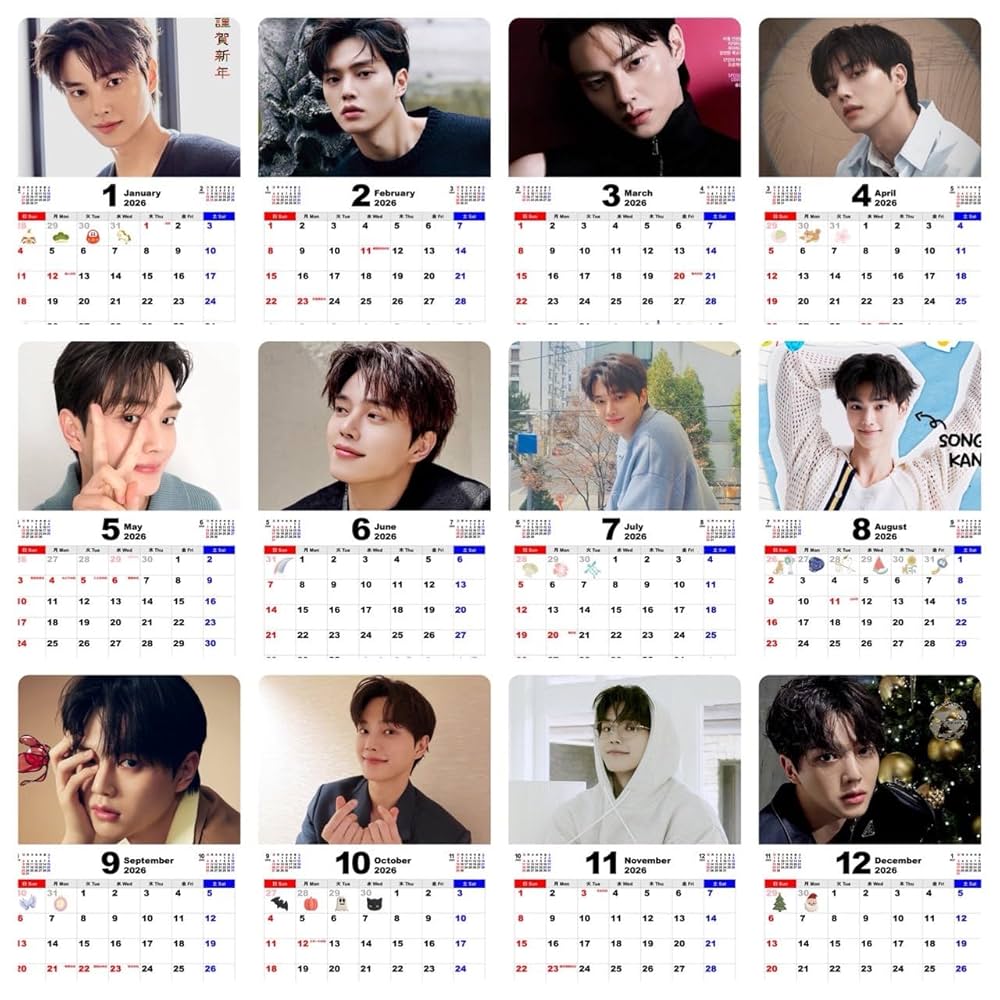 Amazon | ソンガン 2026 フォトフレーム付き 卓上 カレンダー 韓