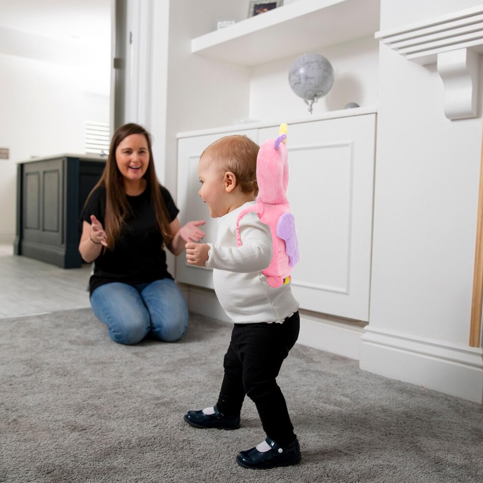 Protege Tete Bebe Chute, Coussin Anti Chute Bébé Sac a Dos Protection Tête Bebe Coussins de Securite Réglables Anti Choc Baby Head Protector pour Les Enfants Marche Tout-Petits de 4 à 24 Mois