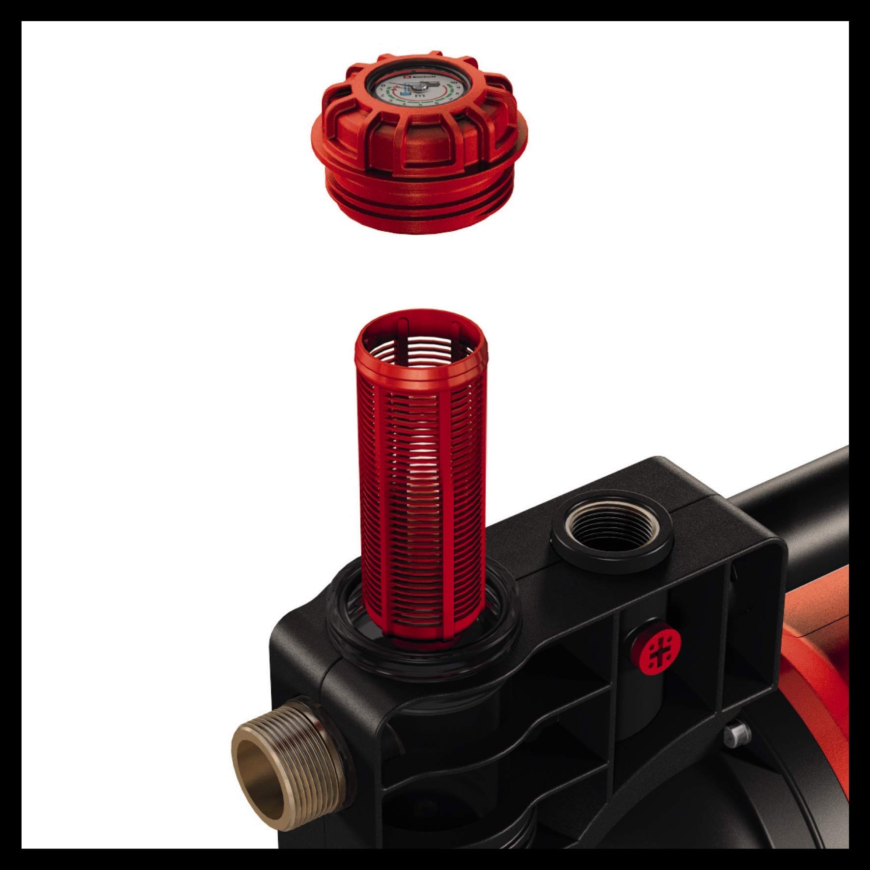 Einhell GE-GP 1145 ECO - Bomba de jardín (1100 W, 4500 L/h máx. caudal, indicador de llenado de agua, suciedad y succión, protección térmica/heladas, prefiltro con válvula antirretorno, incluye