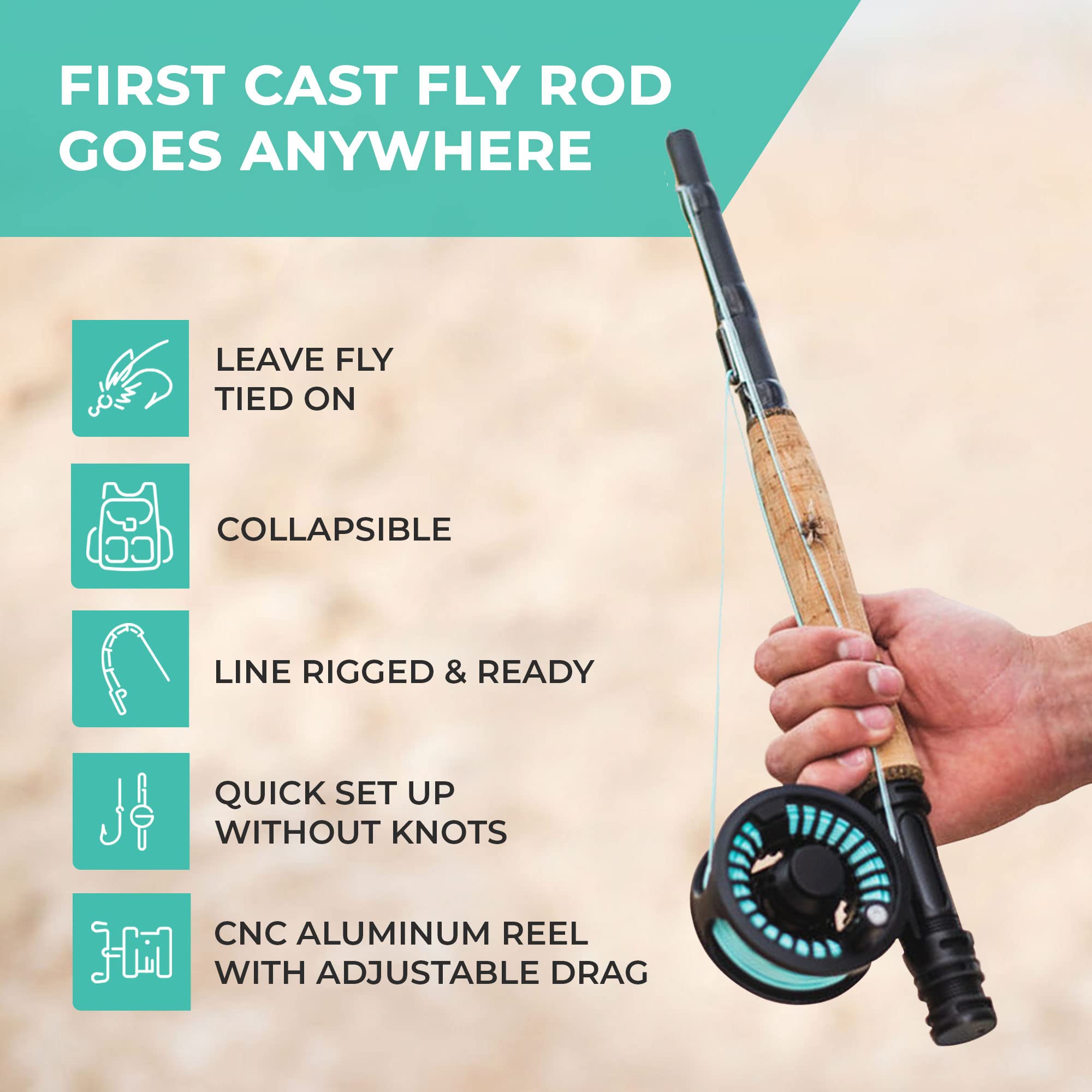 First Cast Fly Rod Telescoping Travel Fly Rod And Reel