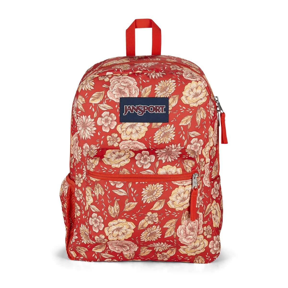 JanSport Cross Town Backpack - School, Travel, or Work Bookbag with Water Bottle Pocket, Boho Floral