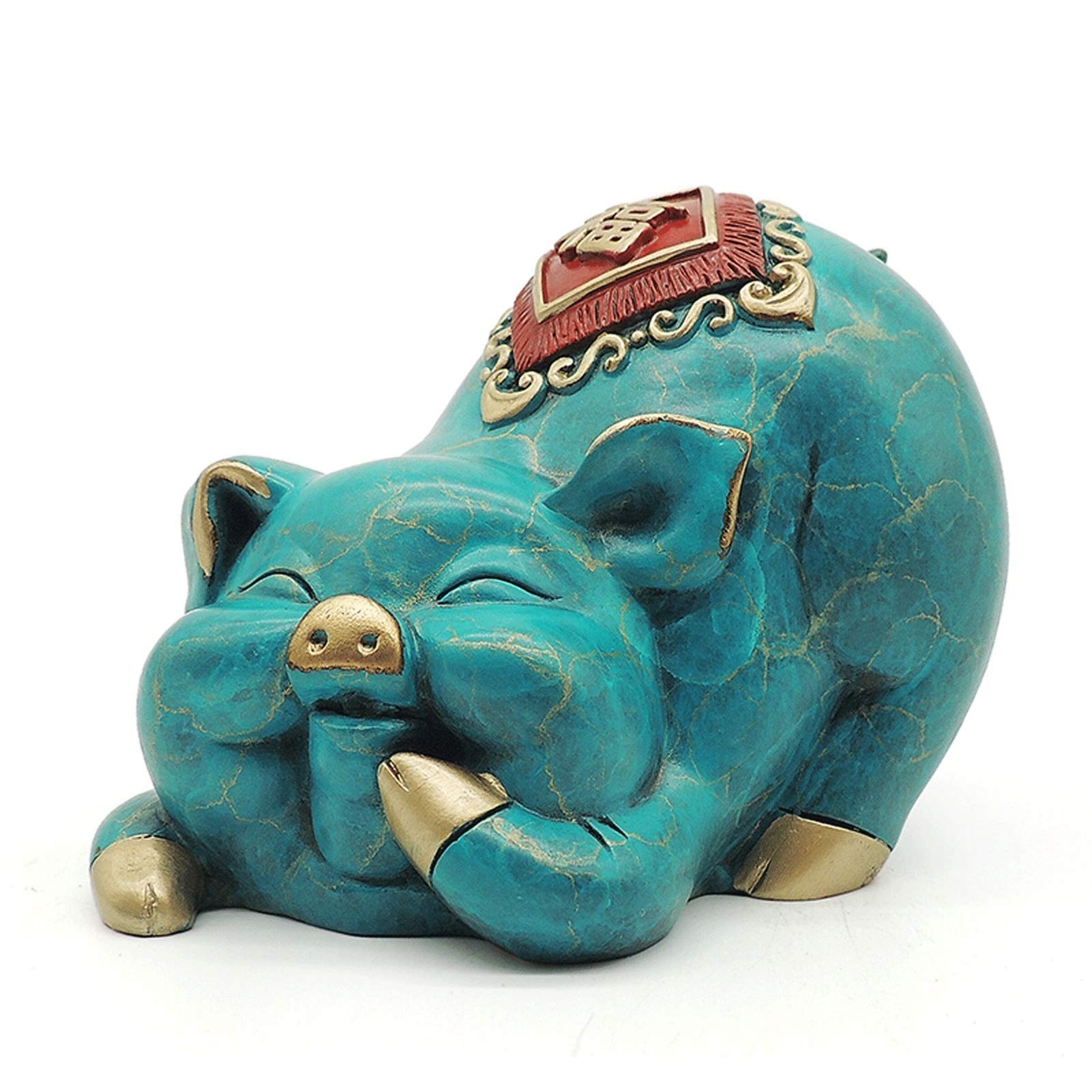 SBCGFY Sculpture Accent Zodiac Feng Shui Decoration Ornaments, Pure Pig Statue Crafts Home Office Desktop Decorations Business Gifts Tabletop Statue
