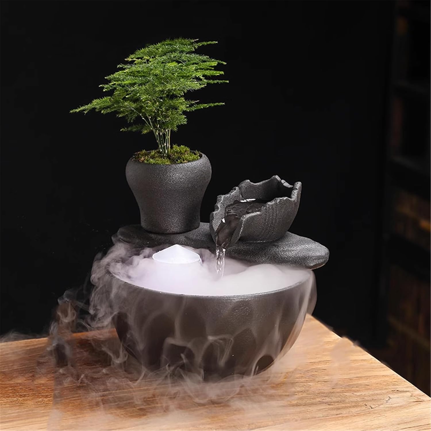 TV Friendly Water Fountain for Living Room Indoor Tabletop Fountain-shape1