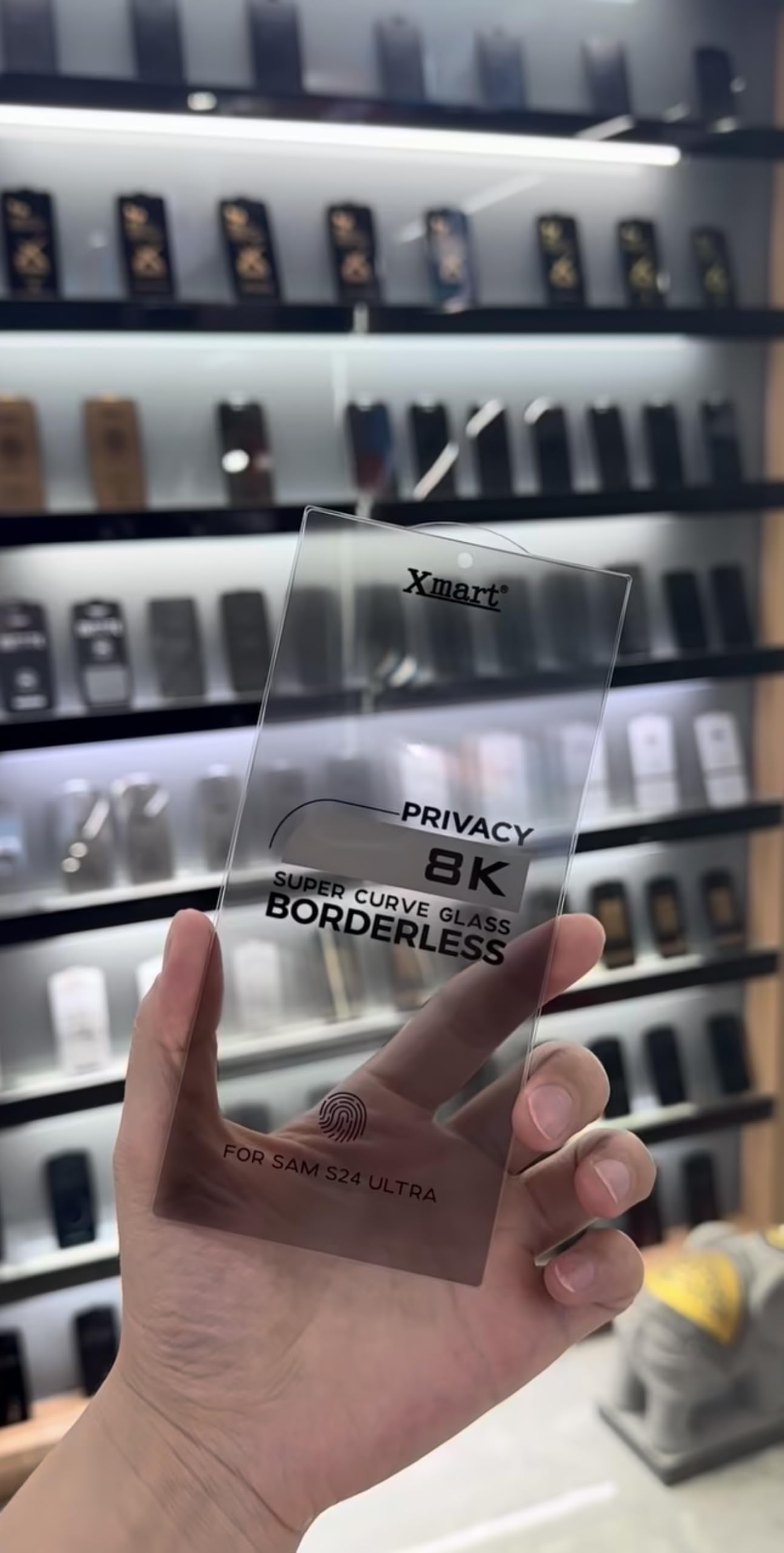 Xmart® Anti-Spy 8K Privacy Tempered Glass Screen Protector For Samsung Galaxy S24 Ultra Borderless Full Coverage, Sensitive Touch, Ultra HD Clarity,-picture-25
