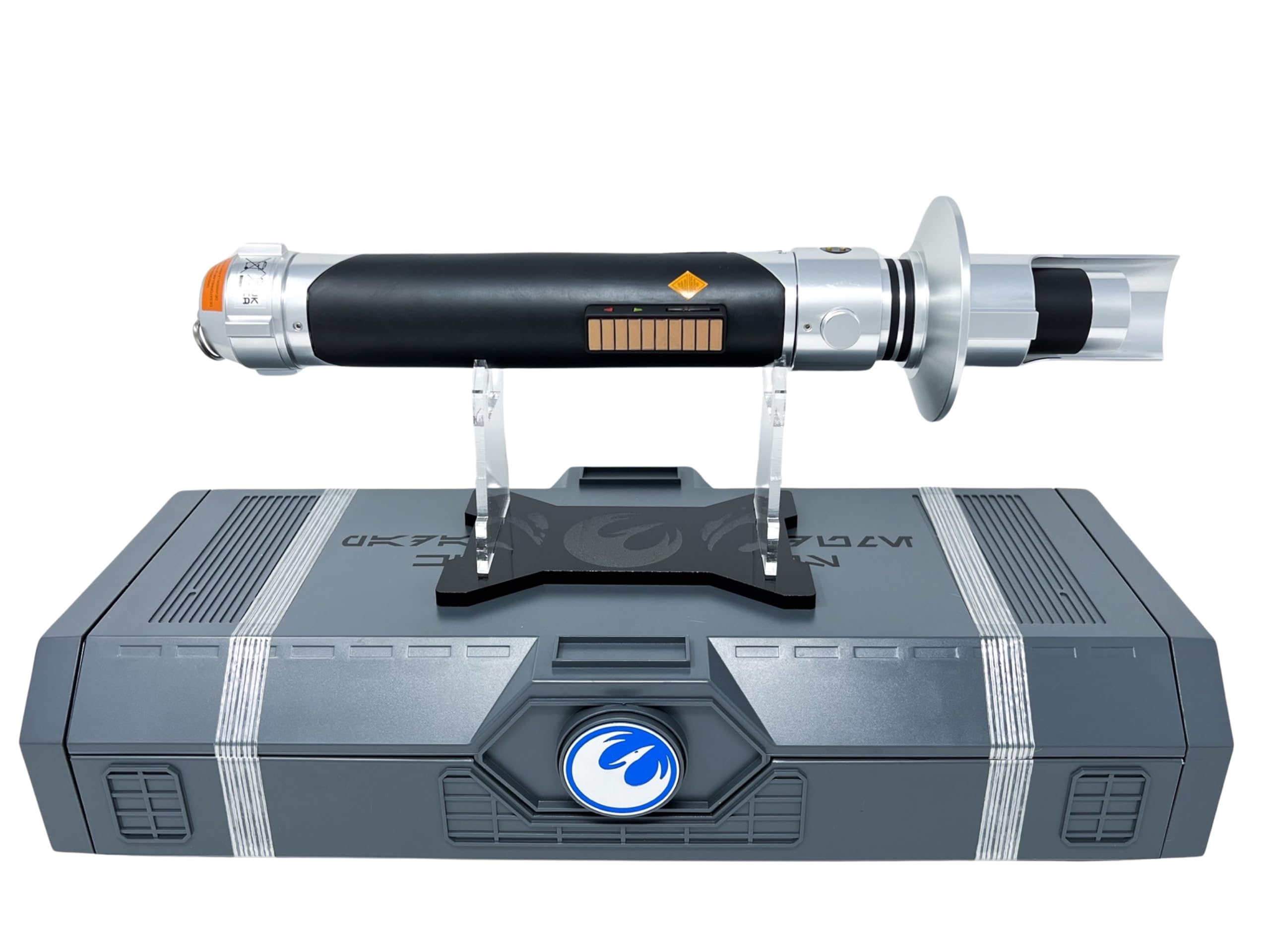 Saber Tech Exclusive: Galaxy's Edge Star Wars Kanan Jarrus Legacy Lightsaber – Custom Engraved Stand, Electronic Metal Hilt, Authentic Lights & Sound Effects