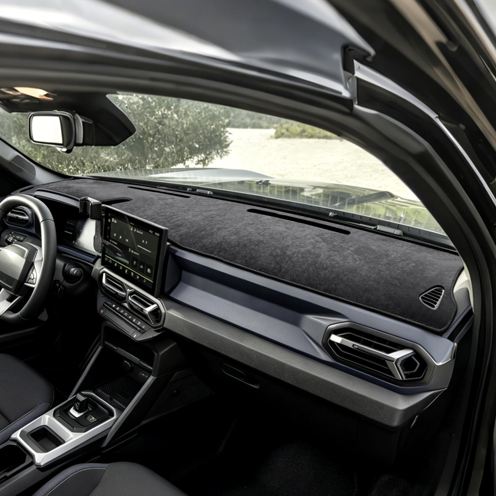 Copertura parasole per cruscotto dell'auto, per Dacia Duster 2024-2026 Bigster 2025-2027 antigraffio, antiscivolo, accessorio per interni (flanella)