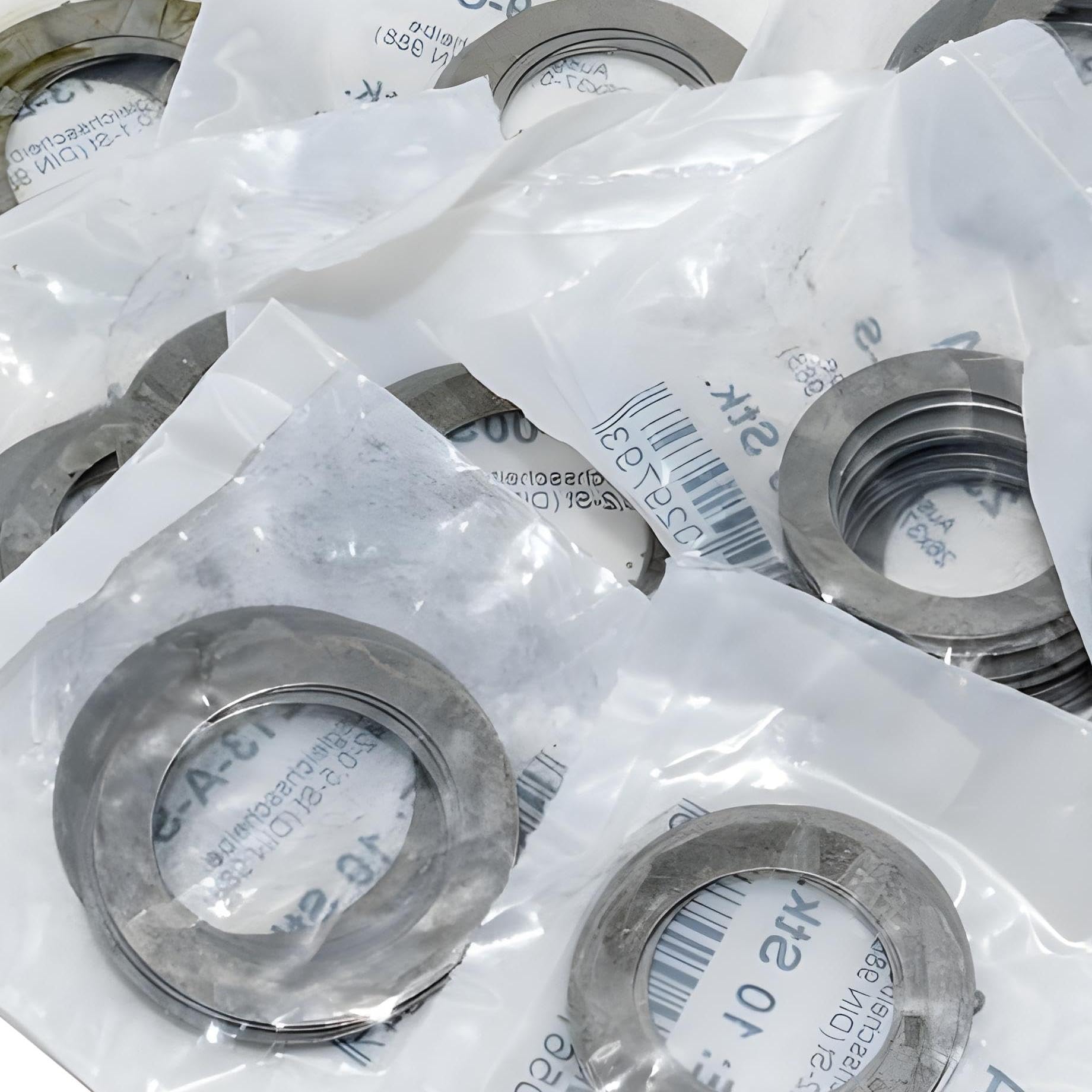 Set Ausgleichsscheiben, je 10x Stück, Gesamt: 90 Stück für Soemtron-Motor SR1, SR2, SR2E, KR50, SR4-1 Spatz - zur Kurbelwelle und Abtriebswelle - DIN 988-ST