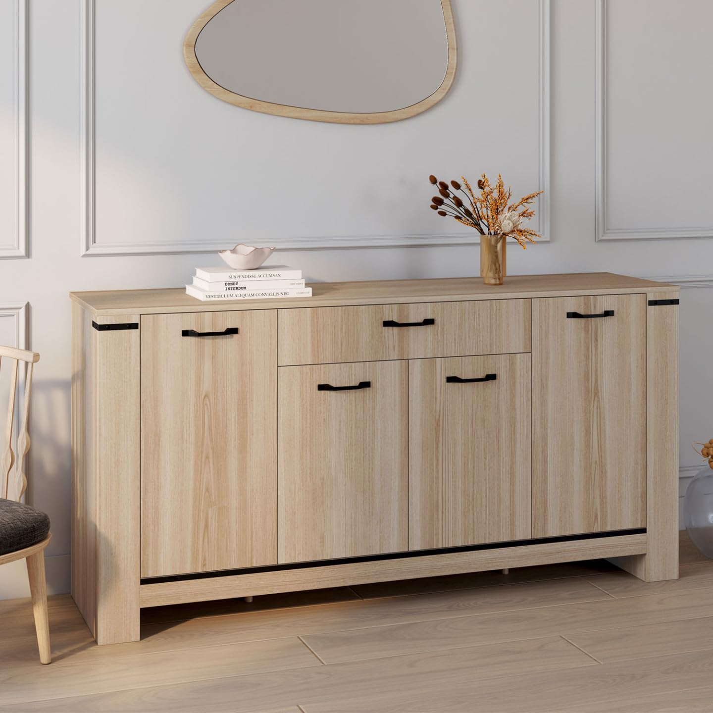 IDMarket - Buffet 160 m Idaho 4 Portes avec tiroir Design Contemporain