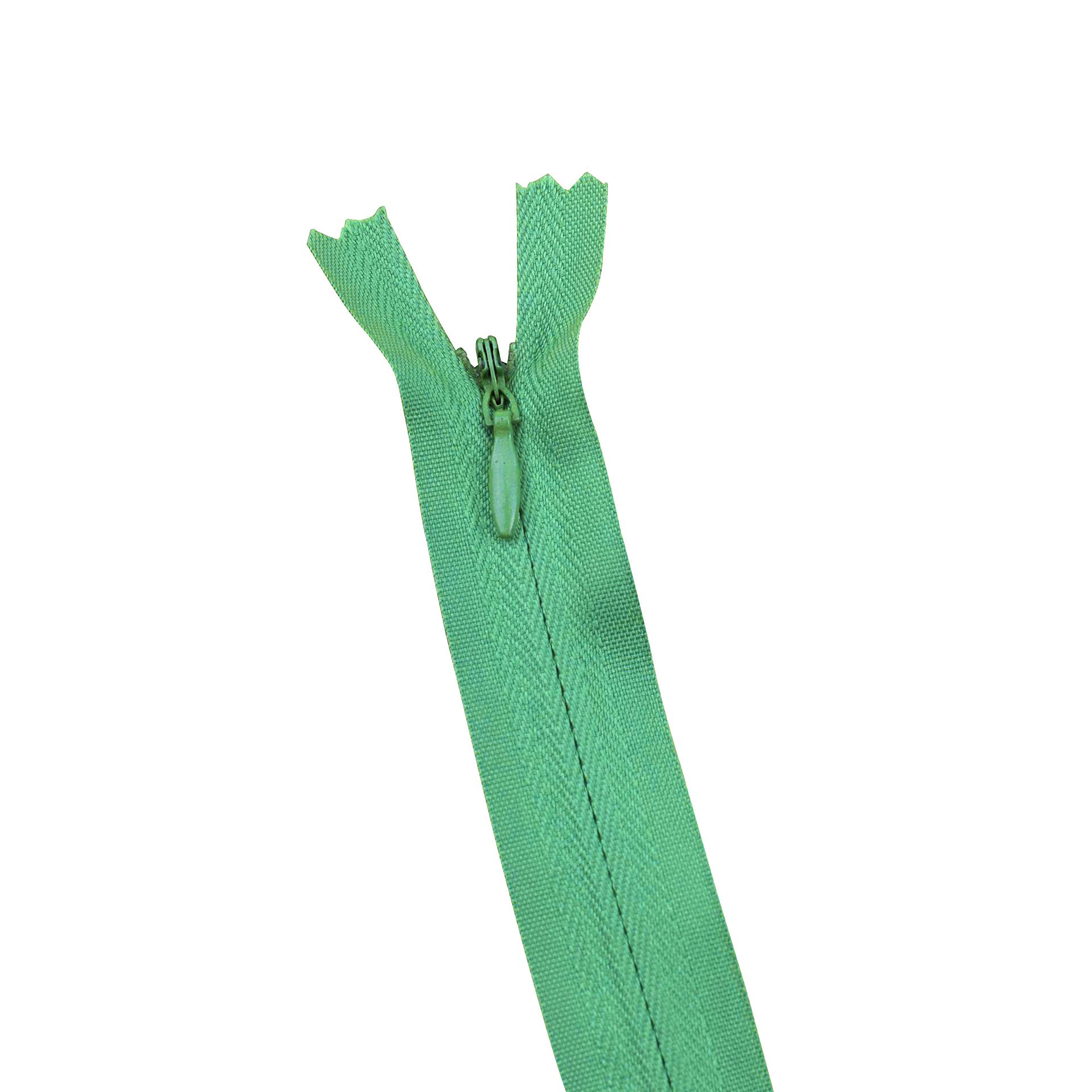 Zippers Sewing, Invisible Zipper Nylon 60cm Multicolor Pack of 20 for DIY Sewing(Green1)
