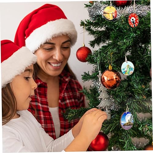 Vista 2 de 30Pcs Wood Slices 2.4-2.8 Inch Wood Slices for Crafts Nature Unfinished Round Wood Rounds with Hanging Eyelet Hole Wood Coasters for DIY Crafts