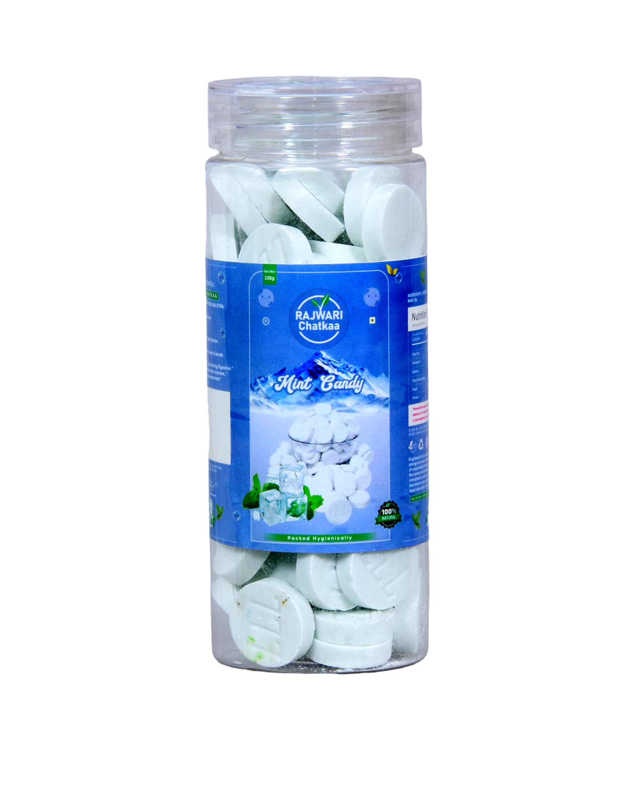 Rajwari Chatkaa 777 Mint Candy, Peppermint Candies, Sugar Boiled Candy, Pudina Flavour Goli With Jar For Adults & Kids 220gm-image-44
