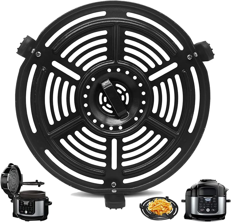 GCQ Air fryer Accessories for Ninja FD302 6.5 Qt FD101 5 Qt Pressure Cooker Air Fryer, Air Fryer Grill Pan Crisper Plate Replacement Parts Tray Rack for Ninja OP302 OP305 OS301 FD305 Air Fryer