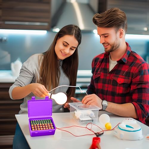 Miniatura 9 de Caja de almacenamiento organizadora de baterías, soporte para 24* AA, 30 pilas AAA (bolsa no incluye baterías) (morado)