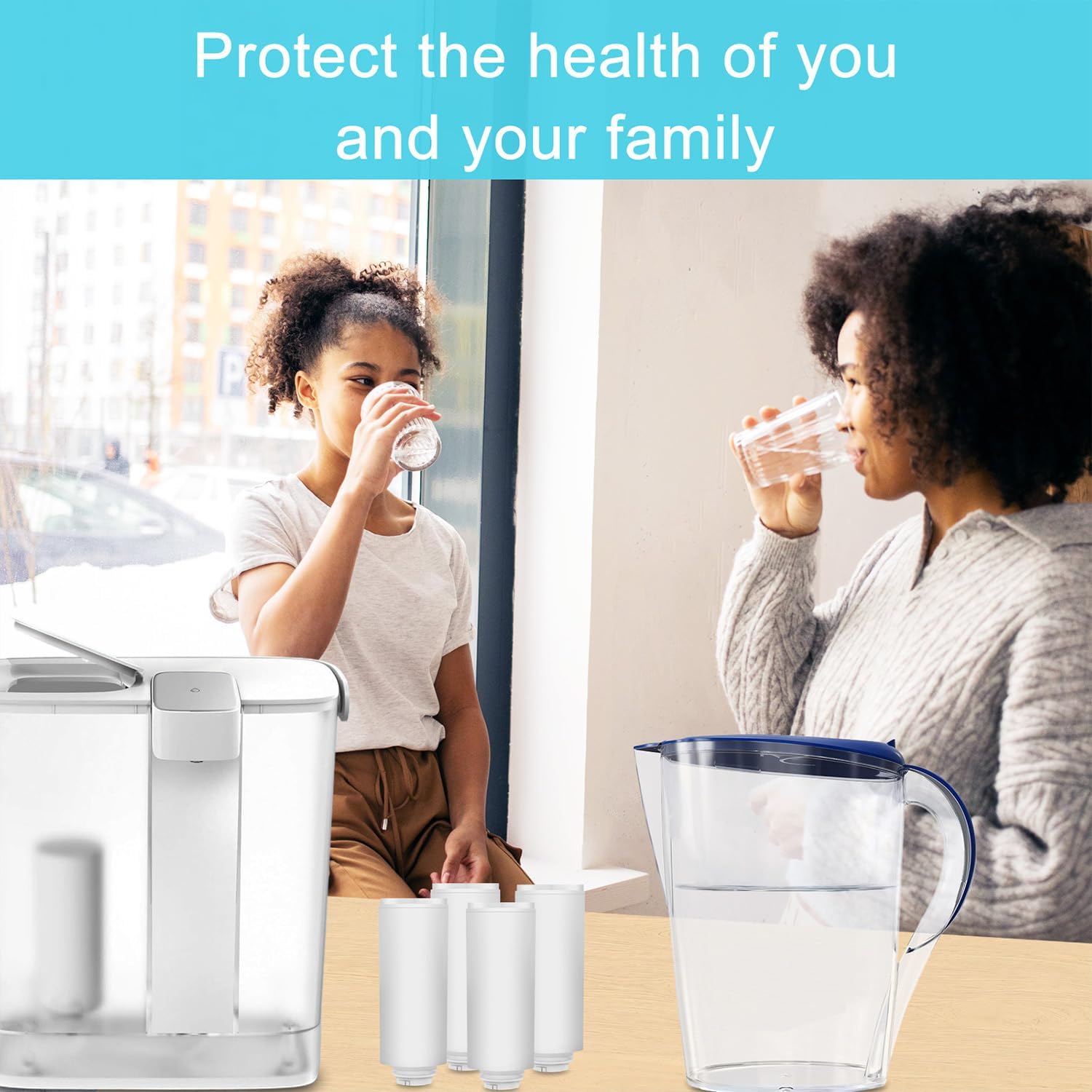 Replacement Filter, Compatible with Philips GoZero AWP231 Replacement Filter, for Philips Instant Water Purifier AWP2980 with Micro-X Cleaning Technology, 4-Pack