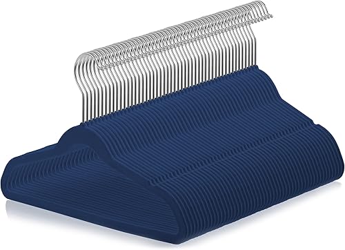 Miniatura 8 de Casafield 50 ganchos de terciopelo para ropa de niños (14 pulgadas).